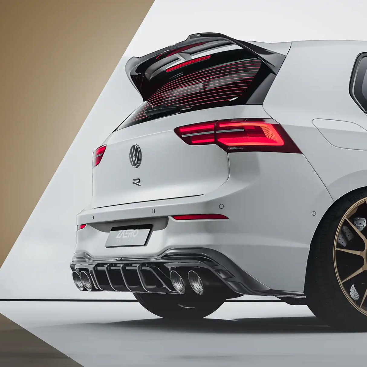 Zaero Design EVO-1 Rear Diffuser - VW Golf R 2.0T (Mk8)