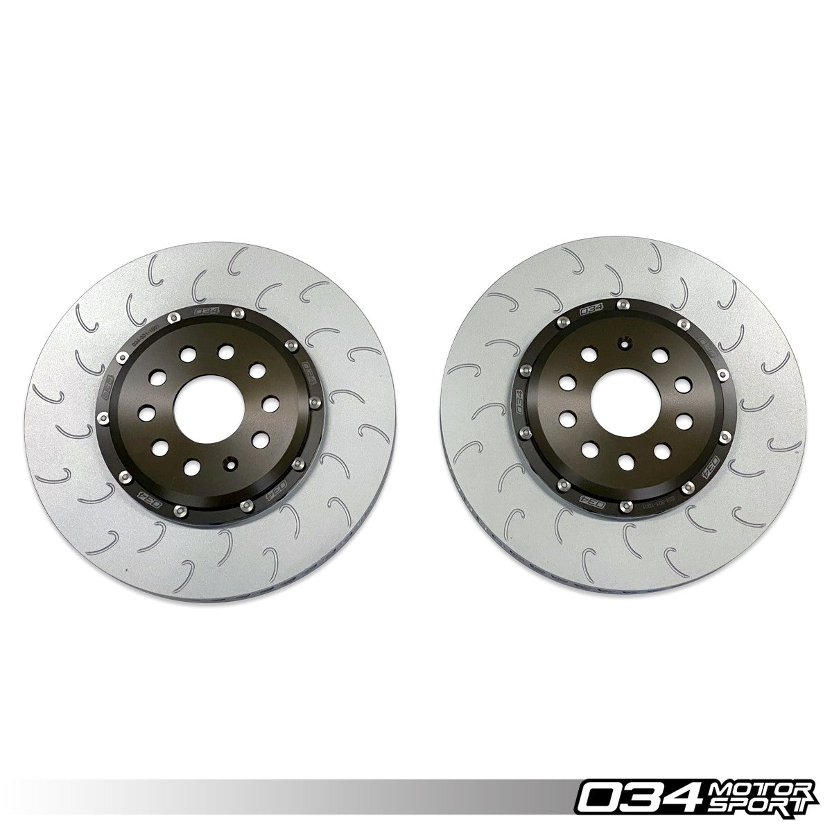 034Motorsport 2-Piece Floating Front Brake Rotor Upgrade (MQB w/ 340mm Rotors) - Equilibrium Tuning, Inc.