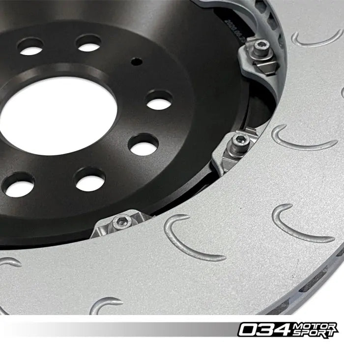 034Motorsport 2-Piece Floating Rear Brake Rotor 350mm Upgrade - VW/Audi MQB 2.0T/2.5T - Equilibrium Tuning, Inc.