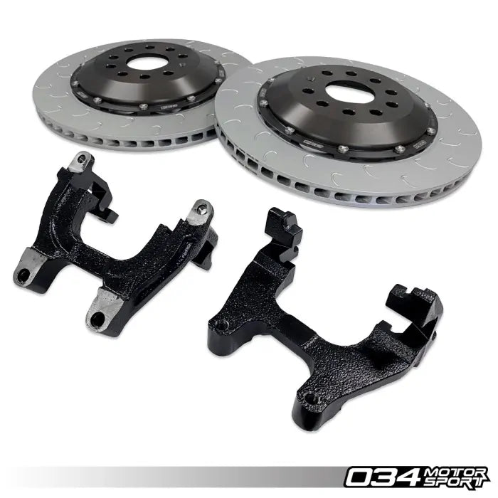 034Motorsport 2-Piece Floating Rear Brake Rotor 350mm Upgrade - VW/Audi MQB 2.0T/2.5T - Equilibrium Tuning, Inc.