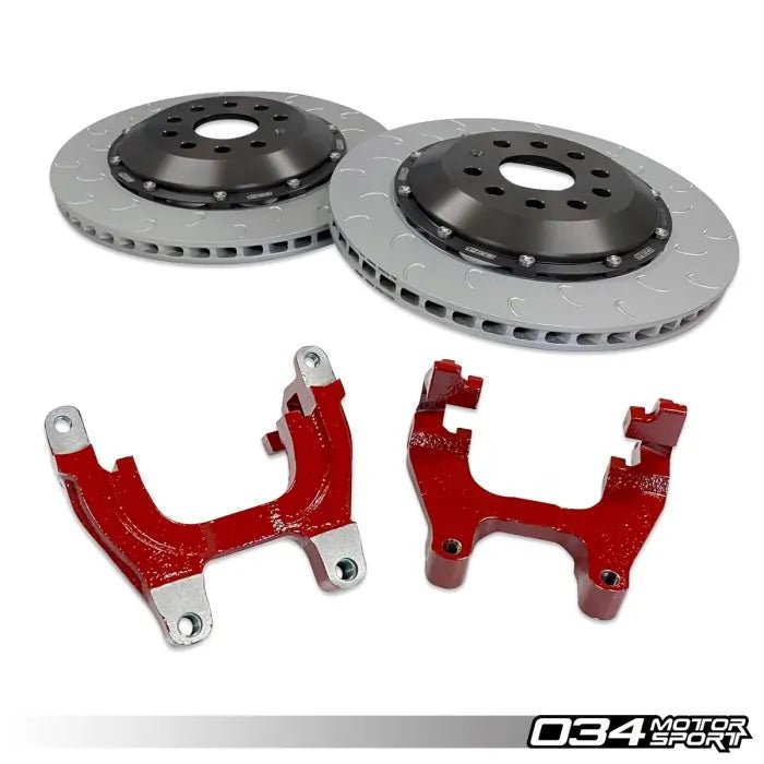 034Motorsport 2-Piece Floating Rear Brake Rotor 350mm Upgrade - VW/Audi MQB 2.0T/2.5T - Equilibrium Tuning, Inc.