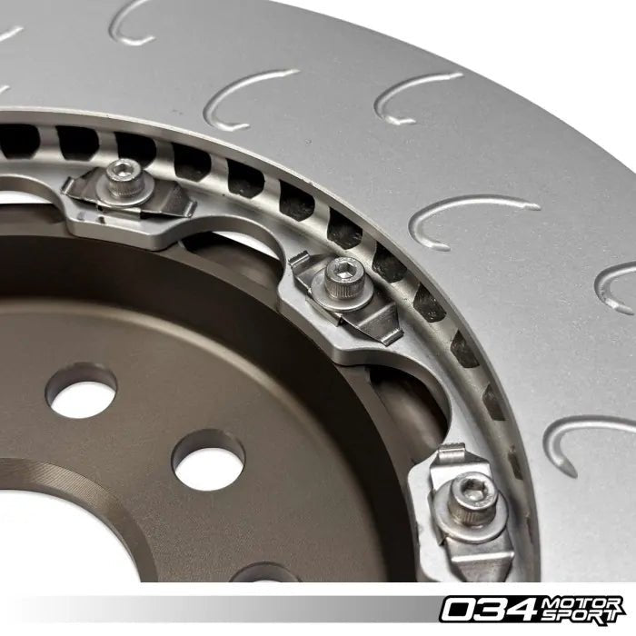 034Motorsport 2-Piece Floating Rear Brake Rotor Kit (310mm) - VW/Audi MQB/e - Equilibrium Tuning, Inc.